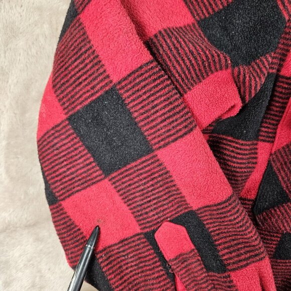 Dickies Jacket  Buffalo Plaid Button Men's Size L Red Flannel Long Sleeve - Picture 2 of 10